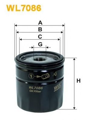 WIX FILTERS wl7086 -  Фильтр масляный двигателя